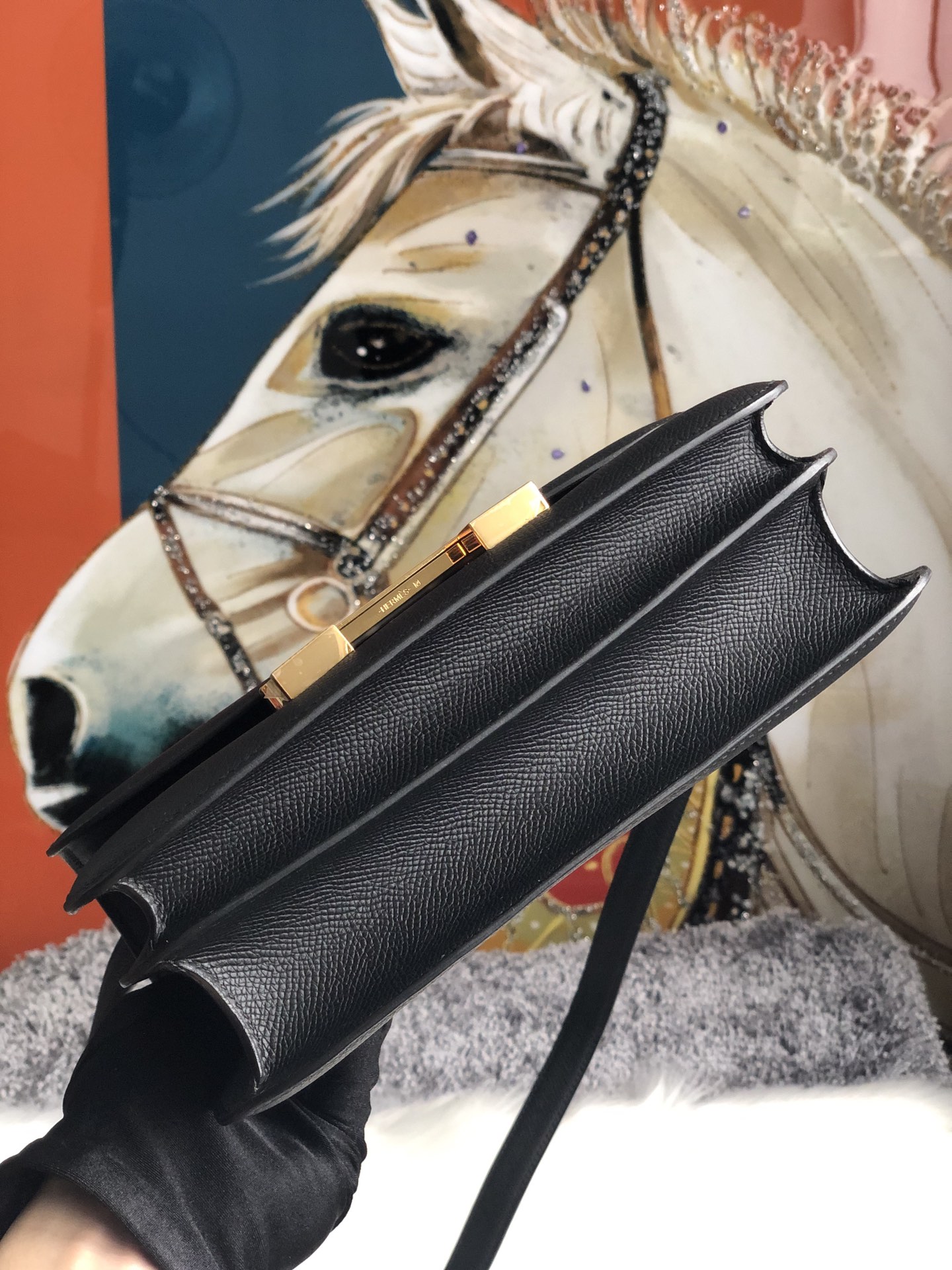 에르메스 콘스탄스24 블랙 금장 앱송